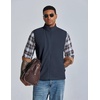 COOFANDY Men’s Polar Fleece Vest Lightweight Sleeveless Zip Up Jacket Warm(Dark Blue)