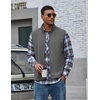 COOFANDY Men’s Polar Fleece Vest Lightweight Sleeveless Zip Up Jacket Warm(Dark Grey)