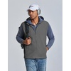 COOFANDY Men’s Polar Fleece Vest Lightweight Sleeveless Zip Up Jacket Warm(Dark Grey)