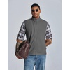 COOFANDY Men’s Polar Fleece Vest Lightweight Sleeveless Zip Up Jacket Warm(Dark Grey)