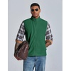 COOFANDY Men’s Polar Fleece Vest Lightweight Sleeveless Zip Up Jacket Warm(Evergreen)