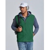 COOFANDY Men’s Polar Fleece Vest Lightweight Sleeveless Zip Up Jacket Warm(Evergreen)