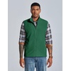 COOFANDY Men’s Polar Fleece Vest Lightweight Sleeveless Zip Up Jacket Warm(Evergreen)