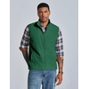 COOFANDY Men’s Polar Fleece Vest Lightweight Sleeveless Zip Up Jacket Warm(Evergreen)