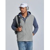 COOFANDY Men’s Polar Fleece Vest Lightweight Sleeveless Zip Up Jacket Warm(Light Grey)