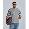 COOFANDY Men’s Polar Fleece Vest Lightweight Sleeveless Zip Up Jacket Warm(Light Grey)
