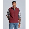 COOFANDY Men’s Polar Fleece Vest Lightweight Sleeveless Zip Up Jacket Warm(Wine Red)