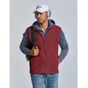 COOFANDY Men’s Polar Fleece Vest Lightweight Sleeveless Zip Up Jacket Warm(Wine Red)