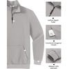 COOFANDY Mens Quarter Zip Pullover Sweatshirt Fleece-Lined Casual Sweater(Light Gray)