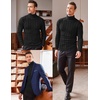 COOFANDY Men’s Slim Fit Turtleneck Sweater Casual Twisted Knitted Pullover(01-black)