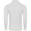 COOFANDY Men’s Slim Fit Turtleneck Sweater Casual Twisted Knitted Pullover(01-white)