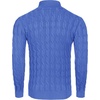 COOFANDY Men’s Slim Fit Turtleneck Sweater Casual Twisted Knitted Pullover(Blue)