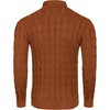 COOFANDY Men’s Slim Fit Turtleneck Sweater Casual Twisted Knitted Pullover(Brown)