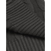COOFANDY Men’s Slim Fit Turtleneck Sweater Casual Twisted Knitted Pullover(Charcoal Grey)