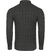 COOFANDY Men’s Slim Fit Turtleneck Sweater Casual Twisted Knitted Pullover(Charcoal Grey)