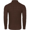 COOFANDY Men’s Slim Fit Turtleneck Sweater Casual Twisted Knitted Pullover(Dark Brown)