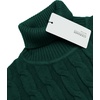 COOFANDY Men’s Slim Fit Turtleneck Sweater Casual Twisted Knitted Pullover(Green)