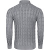 COOFANDY Men’s Slim Fit Turtleneck Sweater Casual Twisted Knitted Pullover(Grey)