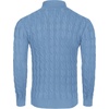 COOFANDY Men’s Slim Fit Turtleneck Sweater Casual Twisted Knitted Pullover(Light Blue)