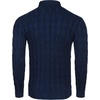 COOFANDY Men’s Slim Fit Turtleneck Sweater Casual Twisted Knitted Pullover(Navy Blue)