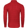 COOFANDY Men’s Slim Fit Turtleneck Sweater Casual Twisted Knitted Pullover(Red)