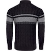 COOFANDY Men’s Slim Fit Turtleneck Sweater Casual Twisted Knitted Pullover(Striped-grey & Black)
