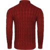 COOFANDY Men’s Slim Fit Turtleneck Sweater Casual Twisted Knitted Pullover(Wine Red)