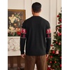 Coofandy Ugly Christmas Sweater Men Xmas Sweater Knitted Cardigan Holiday(Black_santa)