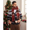 Coofandy Ugly Christmas Sweater Men Xmas Sweater Knitted Cardigan Holiday(Black_snowflake)