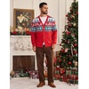 Coofandy Ugly Christmas Sweater Men Xmas Sweater Knitted Cardigan Holiday(Christmas Tree)