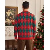 Coofandy Ugly Christmas Sweater Men Xmas Sweater Knitted Cardigan Holiday(Xmas Argyle)