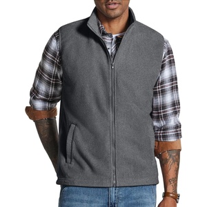 COOFANDY Men’s Polar Fleece Vest Lightweight Sleeveless Zip Up Jacket Warm(Charcoal Heather)