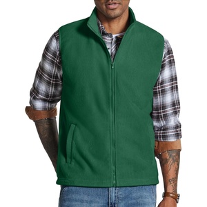 COOFANDY Men’s Polar Fleece Vest Lightweight Sleeveless Zip Up Jacket Warm(Evergreen)