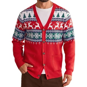 Coofandy Ugly Christmas Sweater Men Xmas Sweater Knitted Cardigan Holiday(Christmas Tree)