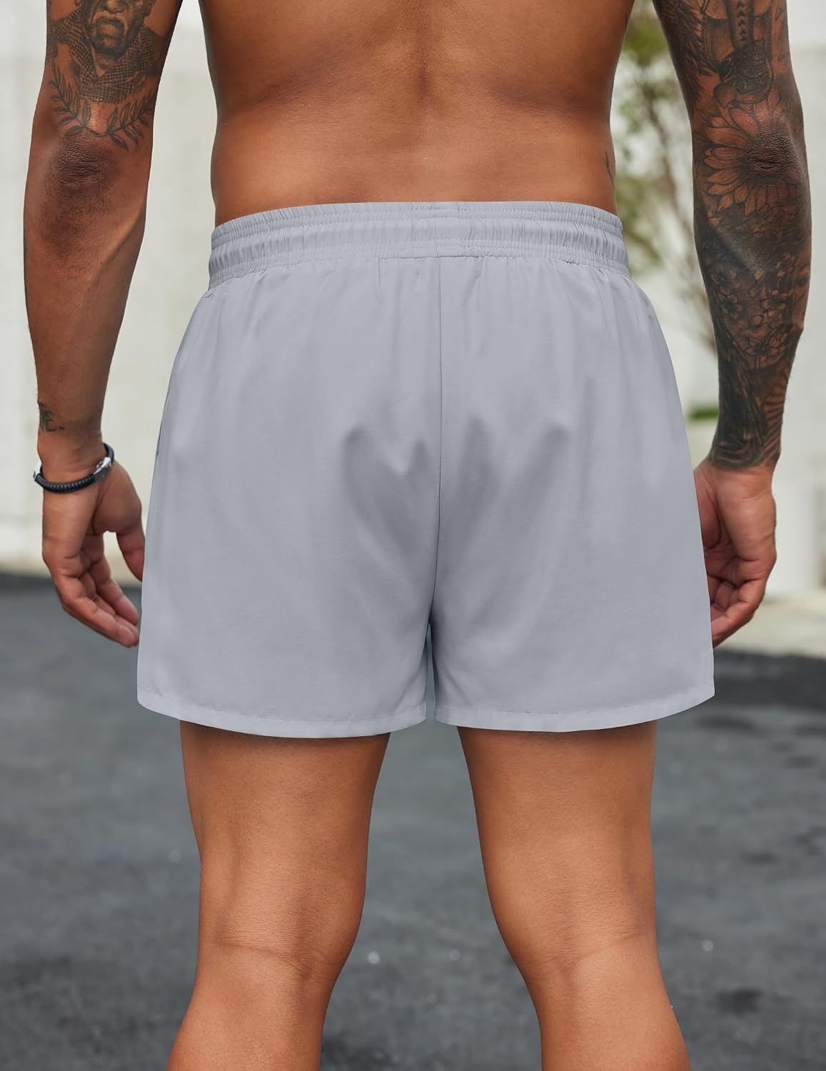 image:imageCOOFANDY Mens Swim Trunks Quick Dry Bathing Suit with Pockets Swimwear Beach Board Short Swimsuit SXXLLight Gray