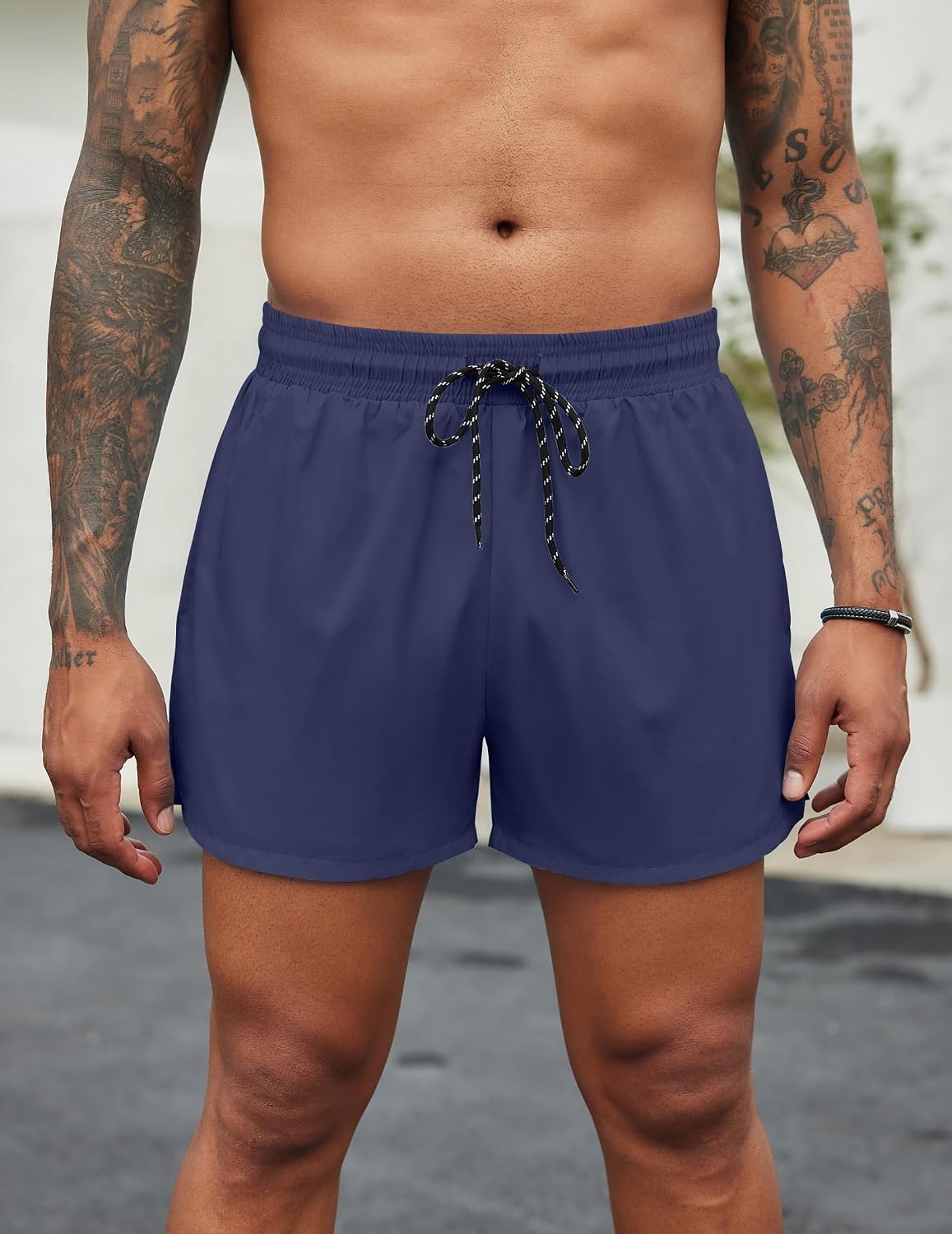 image:imageCOOFANDY Mens Swim Trunks Quick Dry Bathing Suit with Pockets Swimwear Beach Board Short Swimsuit SXXLNavy Blue
