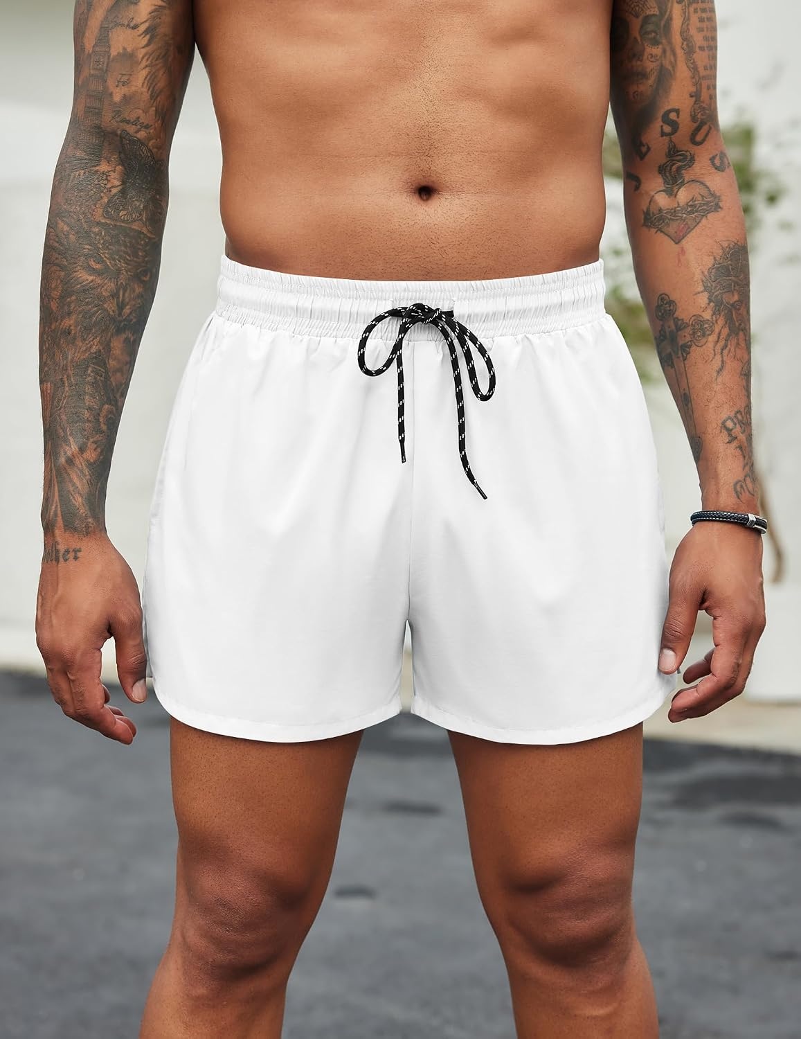 image:imageCOOFANDY Mens Swim Trunks Quick Dry Bathing Suit with Pockets Swimwear Beach Board Short Swimsuit SXXLWhite