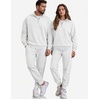 COOFANDY 2 Piece Set for Men Sweatsuit 1/4 Zip Sweatshirt and Jogger pants(White)
