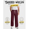COOFANDY Baggy Sweatpants Men Wide Leg Cotton Joggers for Men with Pockets(Burgundy)