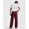 COOFANDY Baggy Sweatpants Men Wide Leg Cotton Joggers for Men with Pockets(Burgundy)