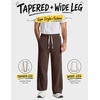 COOFANDY Baggy Sweatpants Men Wide Leg Cotton Joggers for Men with Pockets(Coffee)