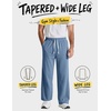 COOFANDY Baggy Sweatpants Men Wide Leg Cotton Joggers for Men with Pockets(Grey Blue)