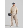 COOFANDY Baggy Sweatpants Men Wide Leg Cotton Joggers for Men with Pockets(Khaki)