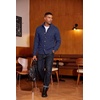 COOFANDY Men’s Cardigan Sweater Slim Fit Stand Collar Cardigan Cable Knit(Navy Blue)