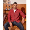 COOFANDY Men’s Cardigan Sweater Slim Fit Stand Collar Cardigan Cable Knit(Red)