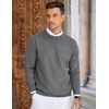 COOFANDY Mens Crew Neck Sweaters Long Sleeve Lightweight Pullover Sweater(Dark Gray)