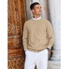 COOFANDY Mens Crew Neck Sweaters Long Sleeve Lightweight Pullover Sweater(Light Camel)