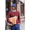 COOFANDY Mens Crew Neck Sweaters Long Sleeve Lightweight Pullover Sweater(Red)