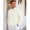 COOFANDY Mens Crew Neck Sweaters Long Sleeve Lightweight Pullover Sweater(White)