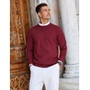 COOFANDY Mens Crew Neck Sweaters Long Sleeve Lightweight Pullover Sweater(Wine Red)